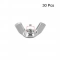 Uxcell M6 Wing Nuts Carbon Steel Zinc Plated Fasteners Parts Hurrican Screws Hand Twist Tighten Ear Butterfly Nut 30pcs