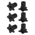 6pcs Cable Grommet For 5 8 Inch Wall Hole Silicone Routing Kit Anti-slip Pass Through Accessories Ethernet Black 