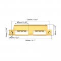 Uxcell Door Strike Plate 145mm X 40mm 201 Stainless Steel Latch Deadbolt For Frame Jamb Gold