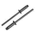 100pcs 1 8 X3 Aluminum Blind Rivets Grip And Steel Mandrel Countersunk Head Long Split For Metal Furniture Automotive Black 