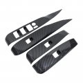 Front Rear Left And Right Abs Carbon Fiber Window Lift Switch Button Panel Trim Bezel