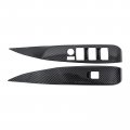 Front Rear Left And Right Abs Carbon Fiber Window Lift Switch Button Panel Trim Bezel