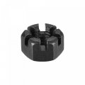Uxcell M10x1 5mm Hexagon Slotted Nut Grade 4 8 Carbon Steel Hex Castle Nuts Black 10pcs