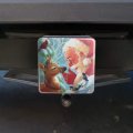 Christmas Holiday New Fawn Deer And Santa Tow Trailer Hitch Cover Plug Insert