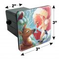 Christmas Holiday New Fawn Deer And Santa Tow Trailer Hitch Cover Plug Insert