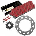 Caltric Red Drive Chain And Sprocket Kit Compatible With Yamaha Wr250 1989 1990 Wr250z 1997