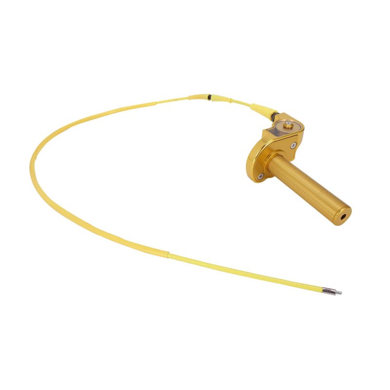 Motorcycle Throttle Assembly 7 8 In 22mm Quick Twist Grips With Cable Aluminum Alloy Universal For Dirt Pit Bike Atv Mini Gold