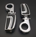 Smt-chrome Airflow Arrow Footpeg With 1 2 5 Inch Mounting Bracket Compatible Triumph Rocket V-star Roadstar Suzuki Intruder