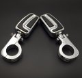 Smt-chrome Airflow Arrow Footpeg With 1 2 5 Inch Mounting Bracket Compatible Triumph Rocket V-star Roadstar Suzuki Intruder