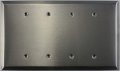 Over Sized Jumbo Satin Stainless Steel 4 Gang Blank Wall Plate 