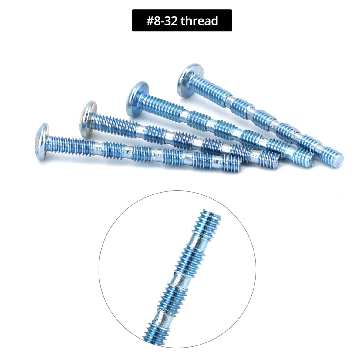 100 Pack Truss Head Break Away Machine Screws 8 32 Thread 1 75 In Length Zinc Plated Steel For Cabinet Drawer And Door Handles