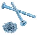 100 Pack Truss Head Break Away Screw 8-32 Thread 1-3 4 Inch Length Zinc Plated Steel Long Slub Machine Screws For Cabinet 