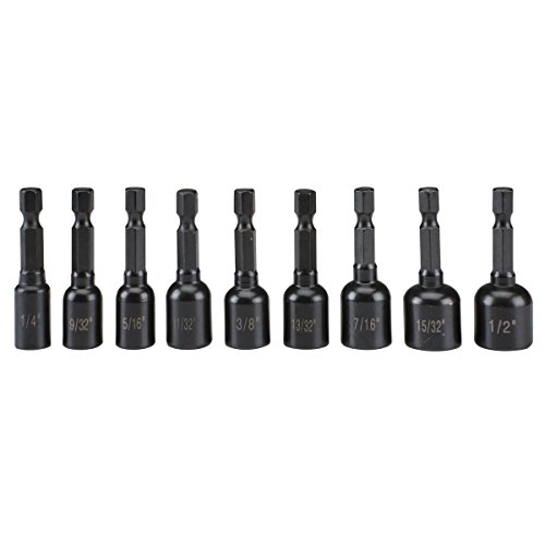 9 Piece Sae Quick Change Magnetic Nutsetter Set