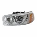 Gmc Yukon Headlight Assembly 2000 To 2007 Driver Side With Bulbs Denali Trim Replacement For Gm2502214 And 15218077 