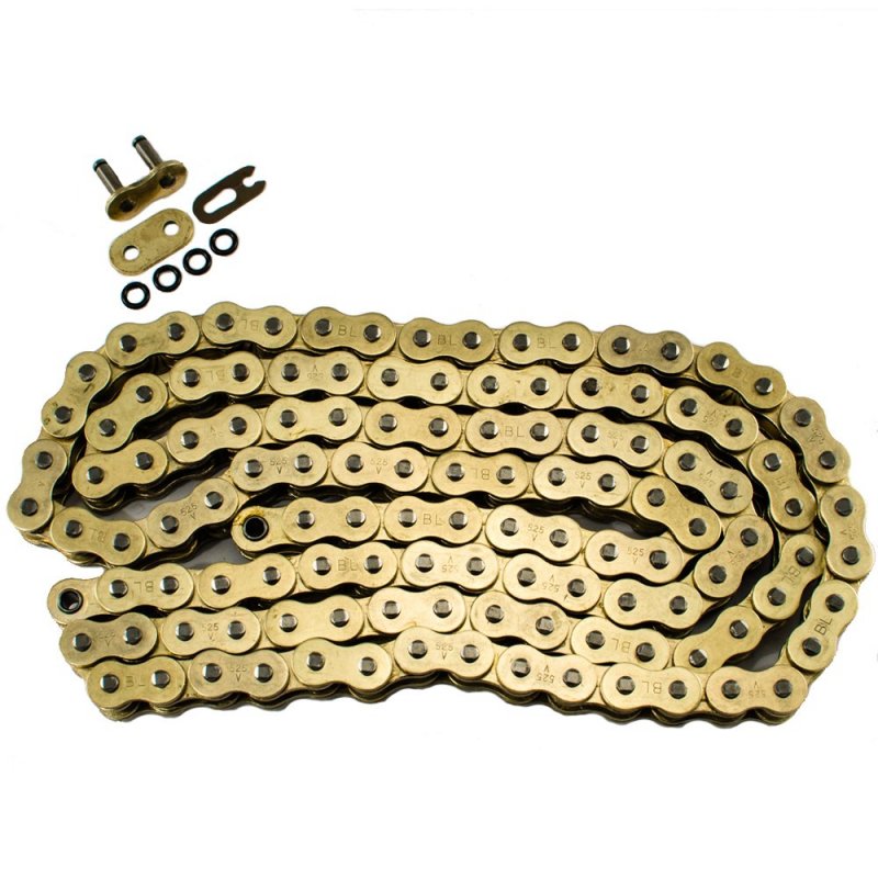 525 Pitch 110 Links Gold O-ring Chain For Kawasaki Zx750 Zx-7r Zx900 Ninja Zx-9r Zx-10r Zx1000 Zr1000 Z1000