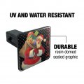 Christmas Holiday Santa Sack Graphic Tow Trailer Hitch Cover Plug Insert For 1 25 In Receivers Black Abs Plastic With Uv