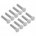 Uxcell M8 Thread 40mm Length Hex Bolts 304 Stainless Steel Hexagon Screw Bolt 10pcs