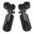 Httmt- Black 1 4 25mm 32mm Gear Skull Footpeg Clamp Compatible With H-d Sporster Touring P N Mt216-049 216-106-bk