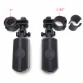 Httmt- Black 1 4 25mm 32mm Gear Skull Footpeg Clamp Compatible With H-d Sporster Touring P N Mt216-049 216-106-bk