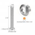 Uxcell 5 16-18x2-1 2 Button Head Socket Cap Screws 10pcs 304 Stainless Steel Fasteners Hex Bolts Full Thread Drive