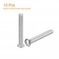 Uxcell 5 16-18x2-1 2 Button Head Socket Cap Screws 10pcs 304 Stainless Steel Fasteners Hex Bolts Full Thread Drive