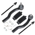 6pcs Front Inner And Outer Tie Rod End Link Kit For Edge 2007 2014 Mkx 2015 Replacement Ev800576 Es800473 Es800474 With Boots