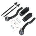 6pcs Front Inner And Outer Tie Rod End Link Kit For Edge 2007 2014 Mkx 2015 Replacement Ev800576 Es800473 Es800474 With Boots