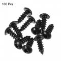 Uxcell Hex Socket Self Tapping Screws M4 X 12mm Carbon Steel Wood Screw 100pcs