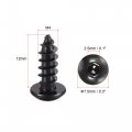 Uxcell Hex Socket Self Tapping Screws M4 X 12mm Carbon Steel Wood Screw 100pcs
