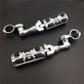 Smt-chrome Short Angled Peg Mounting Kit With Zombie Sull Foot Compatible Bike 1-1 4 Inch Front Engine Guard Frame Tube Iron