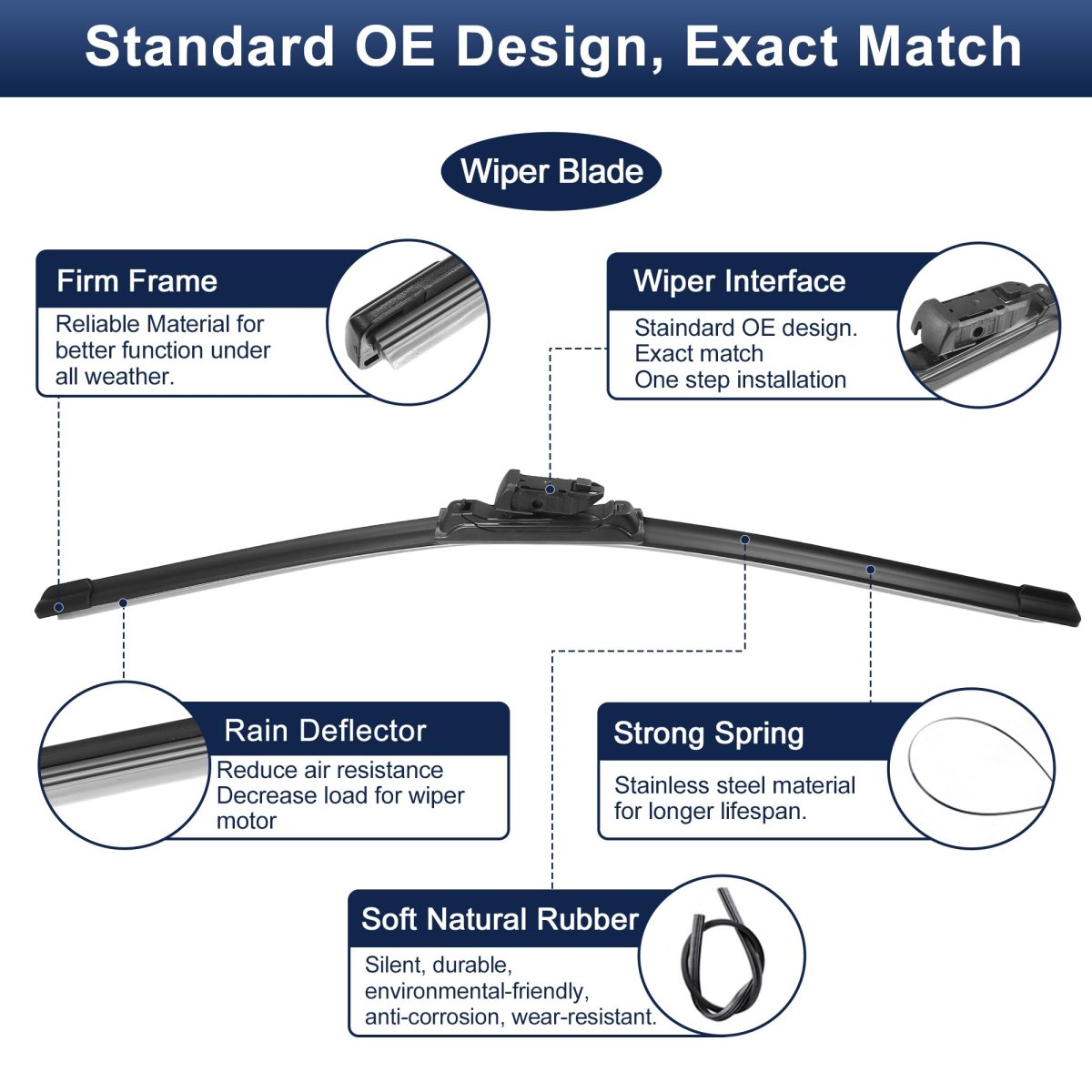 Silicone Front Windshield Wiper Blades 22 In And 18 For Chevrolet Colorado 2015 2022 Gmc Canyon Top Lock Push Button Set