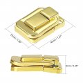 Uxcell Toggle Catch Lock 40mm Retro Decorative Yellow Hasp W Screws For Suitcase Chest Trunk Latch Clasp Pack Of 5