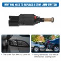X Autohaux Stop Lamp Switch Stoplight Assembly For Citroen Xsara 1997 10-2010 03 No 453444 Plastic Metal Black