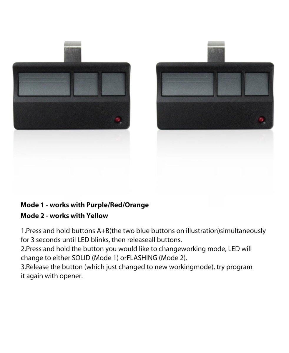 2 Pack Garage Door Opener Remote For Liftmaster Chamberlain Sears Craftsman 370lm 371lm 372lm 373lm 374lm 950cd 953d 891lm