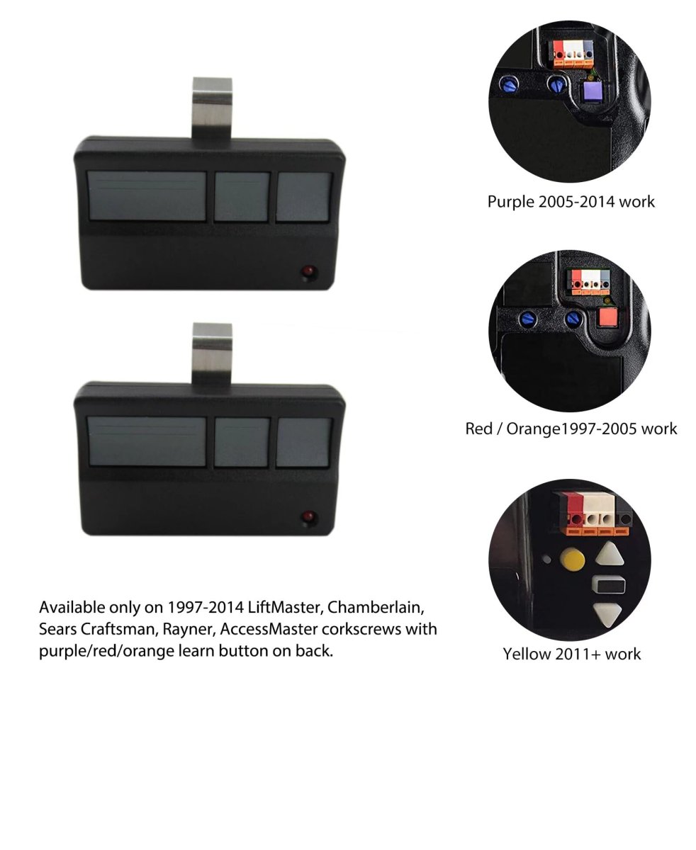 2 Pack Garage Door Opener Remote For Liftmaster Chamberlain Sears Craftsman 370lm 371lm 372lm 373lm 374lm 950cd 953d 891lm