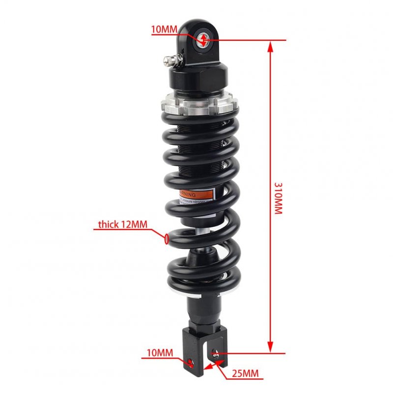 Fsfy Motor Shock Absorption 12mm Spring 310mm Rear Absorber For Quad Dirt Bike Adirt Atv Beach Vehicle Kart