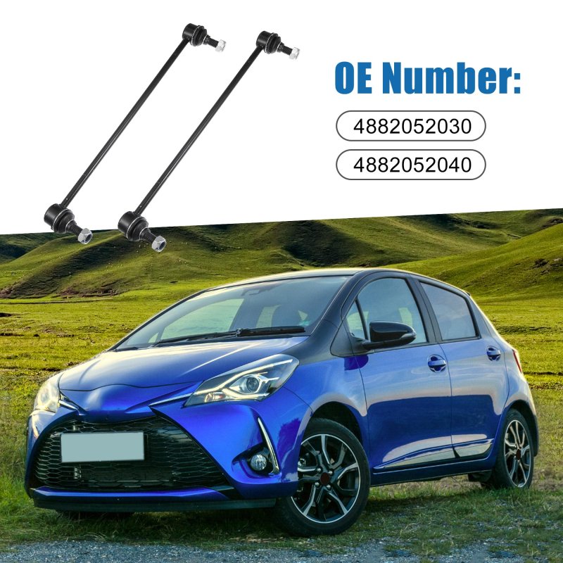 Front Sway Bar Links 4882052030 4882052040 Stabilizer End Link Suspension Kit For Toyota Yaris 2007 2018 Black Set Of 2