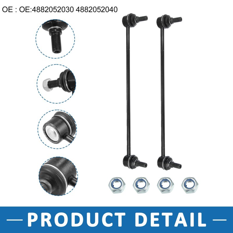 Front Sway Bar Links 4882052030 4882052040 Stabilizer End Link Suspension Kit For Toyota Yaris 2007 2018 Black Set Of 2