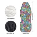 Polero Groovy Floral Auto Driver Covers 70s 80s 90s Hippie Flower Car Seat For Front Seats Women Aesthetic Accessories