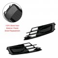 Topteng 2pcs Front Bumper Foglight Cover Grill Fog Light Grille Fit For Audi A6 C7 2014 06-2018 09 Does Not S-line Model