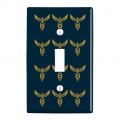 Caduceus Medical Symbol Doctor Nurse Emt Plastic Wall Decor Toggle Light Switch Plate Cover 