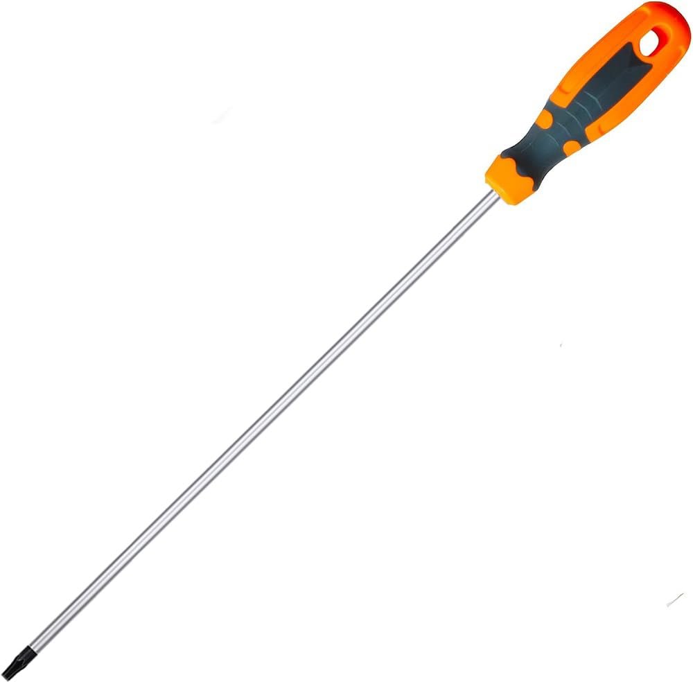 T20 Torx Screwdriver 12 In Extra Long Magnetic Star Driver S2 Steel With Ergonomic Non Slip Grip For Hard To Reach Areas Model