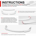 Auto Dynasty 3pcs Stp-style Paintable Car Front Bumper Lip Spoiler Splitter Body Kit Compatible With Tesla Model S 2012-2016