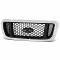 Fo1200453 Factory Style Front Bumper Grill Grille Assembly Compatible With Ford Ranger 2004-2005 Chrome Black