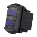 Qiilu Car Led Digital Panel Dual Voltmeter Voltage Monitor 10-60v Universal For Pickup Rv Atv Battery