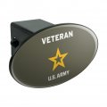 U S Army Veteran Logo Oval Tow Trailer Hitch Cover Plug Insert