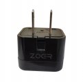 Zoer Universal Travel Adapter Power Plug Converter From Uk Eu Au To Usa Canada Charge 2 Devices At Once Wdi-6-bk