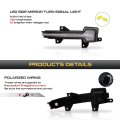 Sequential Turn Signal Full Led Side Mirror Light Indicator Lamp Assembly Replacement For 2019-2023 Honda Accord Touring Chrome