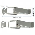 X Autohaux Universal Car Bumper Security Hook Lock Clips Quick Release For Trunk Fasteners Bumpers Fenders Silver Tone 105x33mm