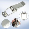 X Autohaux Universal Car Bumper Security Hook Lock Clips Quick Release For Trunk Fasteners Bumpers Fenders Silver Tone 105x33mm